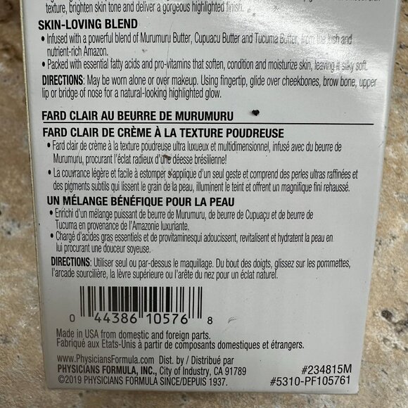 2X Physicians Formula Butter Highlighter Pearl PF10576 Murumuru Cream to Powder - Picture 8 of 11